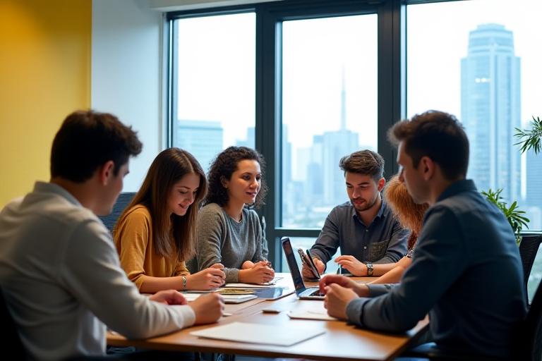 Team collaboration at Coda Insights Toronto office